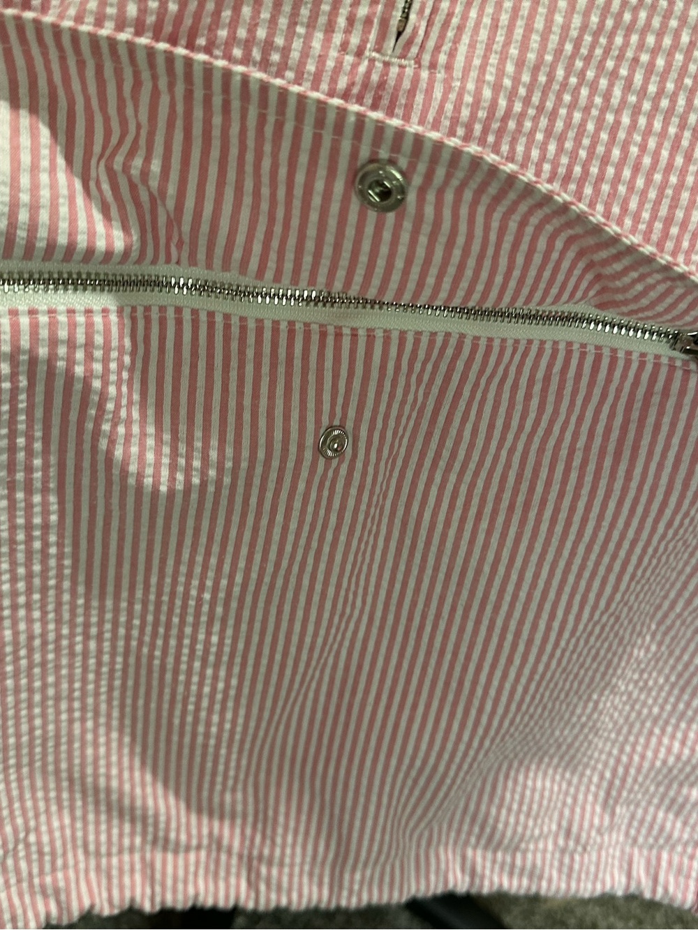 Charles River Apparel Pink and White Striped Women's Seersucker Hoodie XXL - Picture 12 of 14